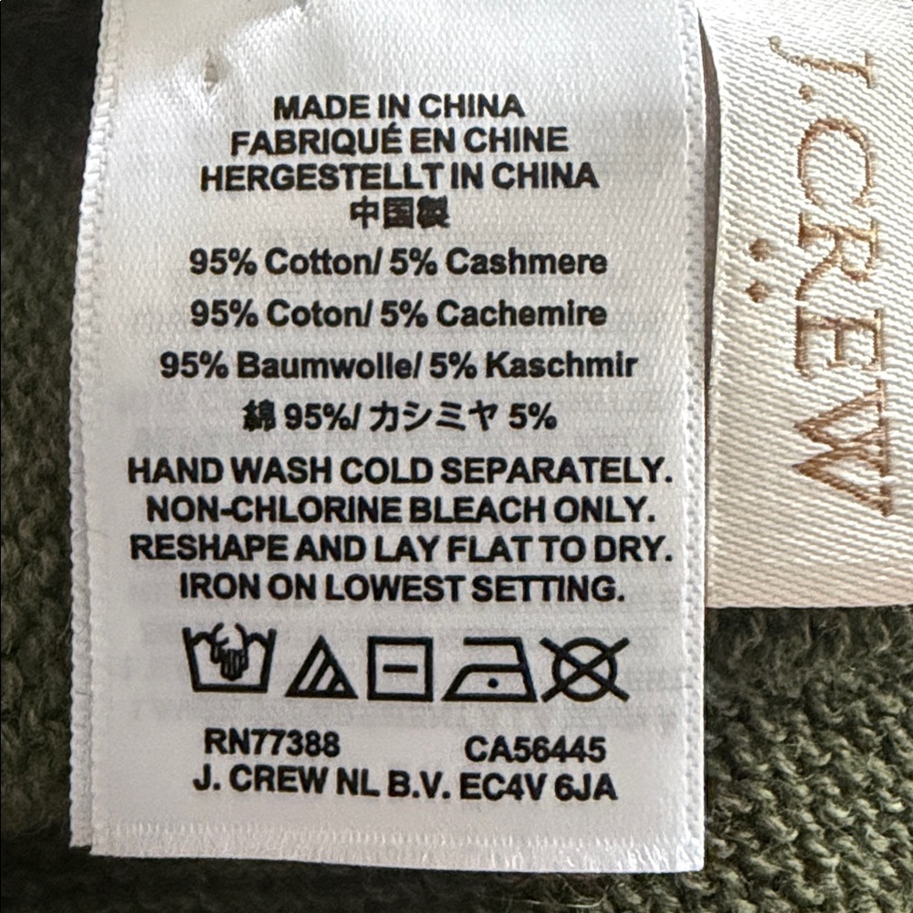 NWT J. Crew Cotton-Blend Triangle Sweater Poncho - Tyrol/OS - Picture 7 of 10